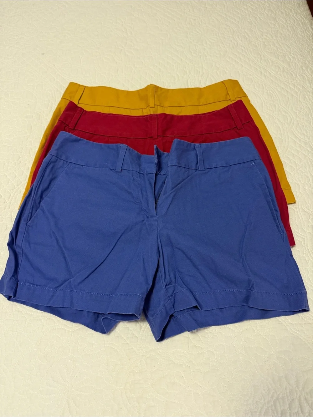 6: LOFT Women's Cotton Shorts - Mustard, Burgundy, Blue, Red, Olive, Khaki